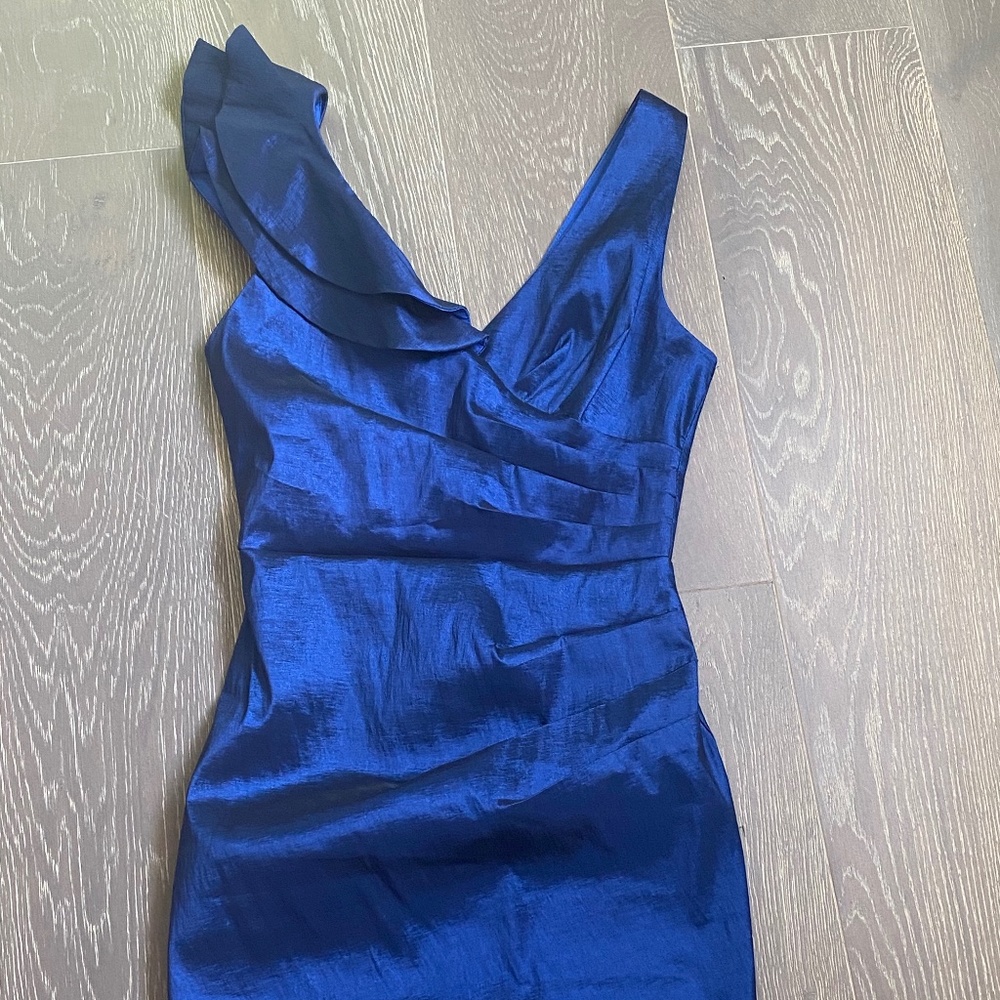 Royal Blue Shiny Holiday Party Dress